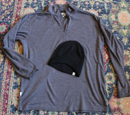 minus 33 merino wool clothing, product review from mom. highly recommend men's midweight quarter zip, 714 and the 603.