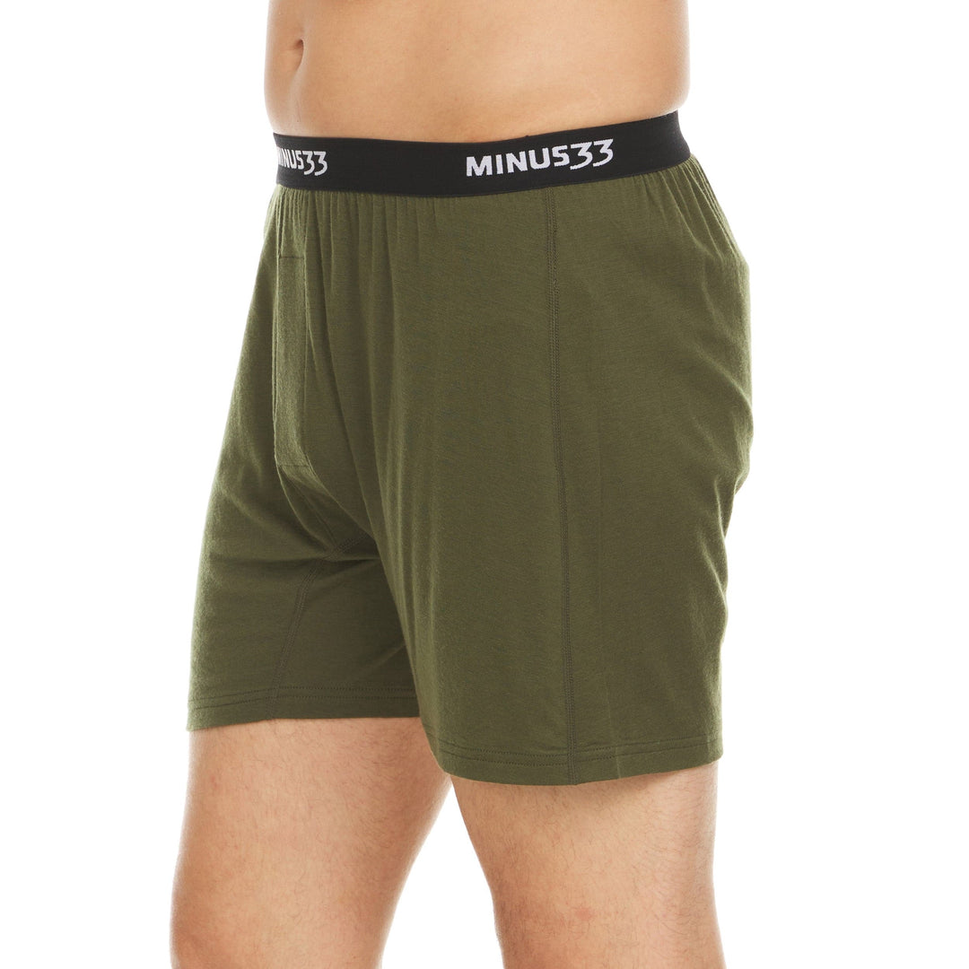 Minus33 Merino Wool Clothing Woolverino Men's Micro Weight Wool Boxer Shorts