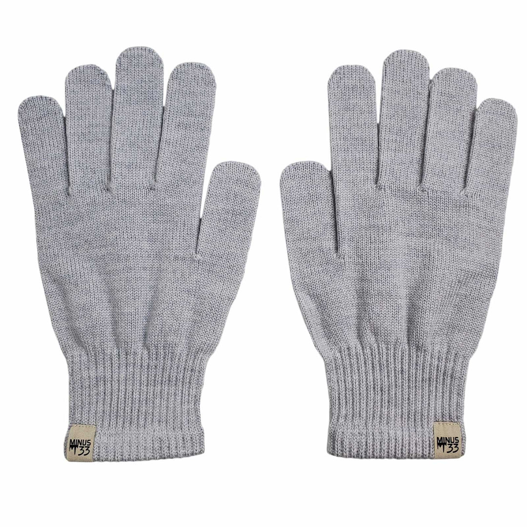 Minus33 Merino Wool Lightweight - Glove Liners Ash Gray XL