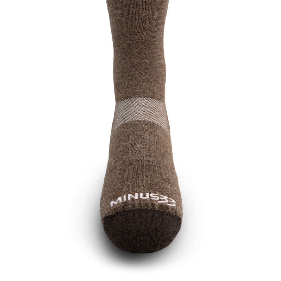 Minus33 Merino Wool Mountain  Heritage Lightweight Full Length Socks Coffee