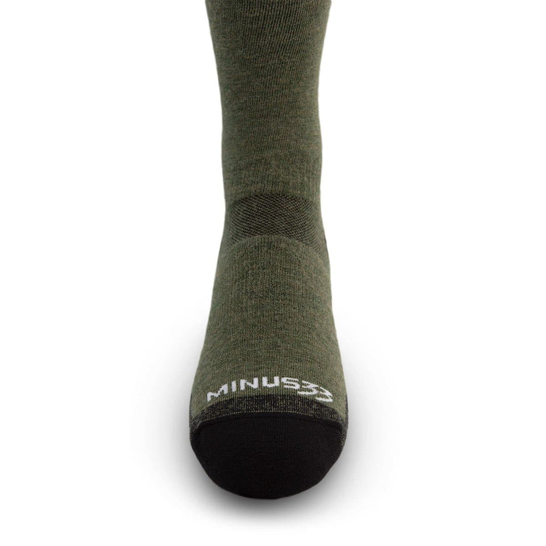Minus33 Merino Wool Mountain  Heritage Lightweight Full Length Socks Olive Drab