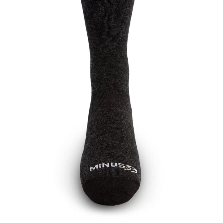 Minus33 Merino Wool Mountain  Heritage Lightweight Full Length Socks Black