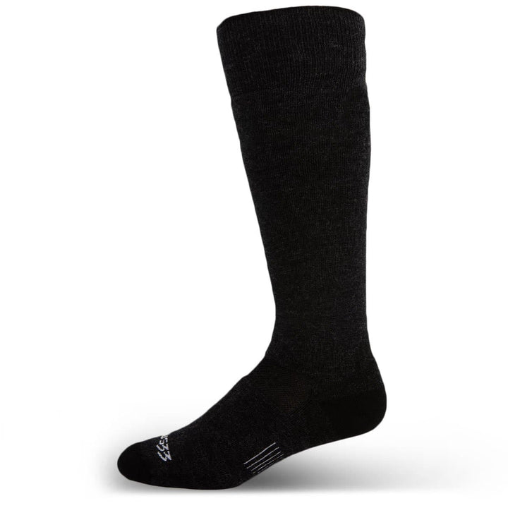 Minus33 Merino Wool Mountain  Heritage Lightweight Full Length Socks Black