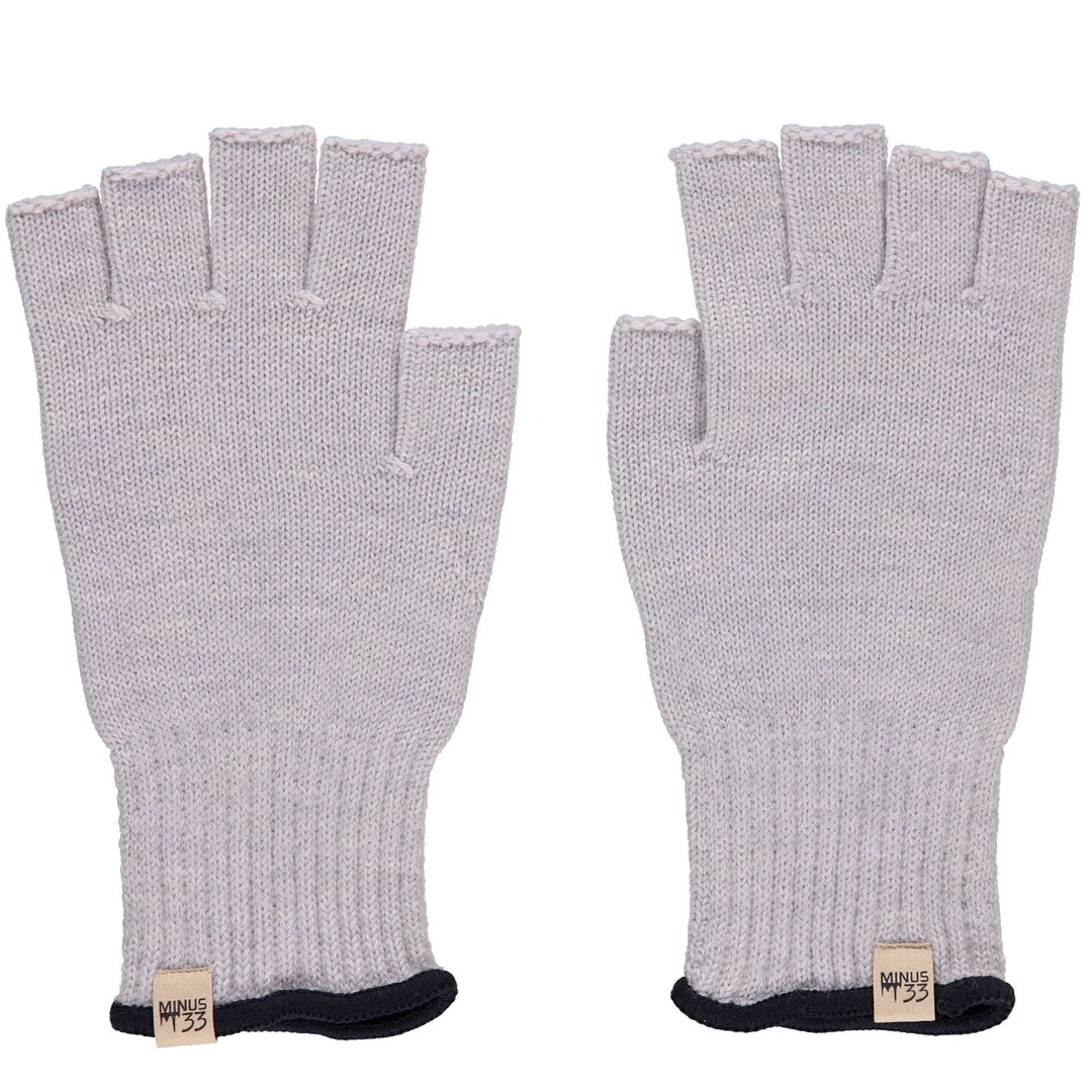 Minus33 Merino Wool Lightweight - Fingerless Gloves Ash Gray S