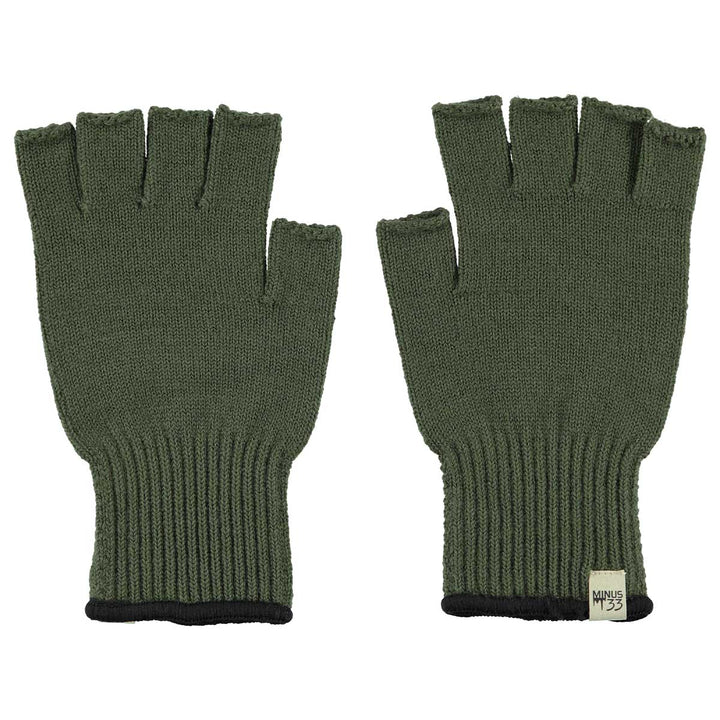 Minus33 Merino Wool Lightweight - Fingerless Gloves Olive Drab Green XL