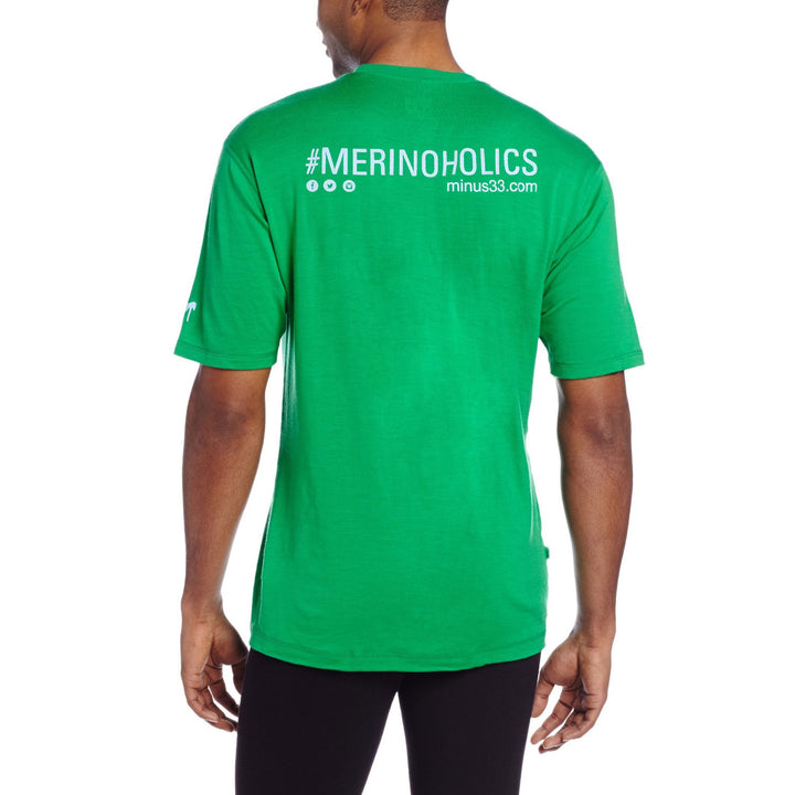 Lightweight - Merinoholics Logo'd T-Shirt 100% Merino Wool - Minus33 Merino Wool Clothing