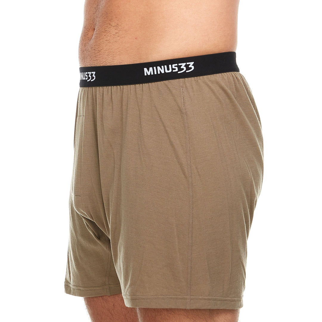 Minus33 Merino Wool Micro Weight - Men's Wool Boxer Shorts Woolverino Black M