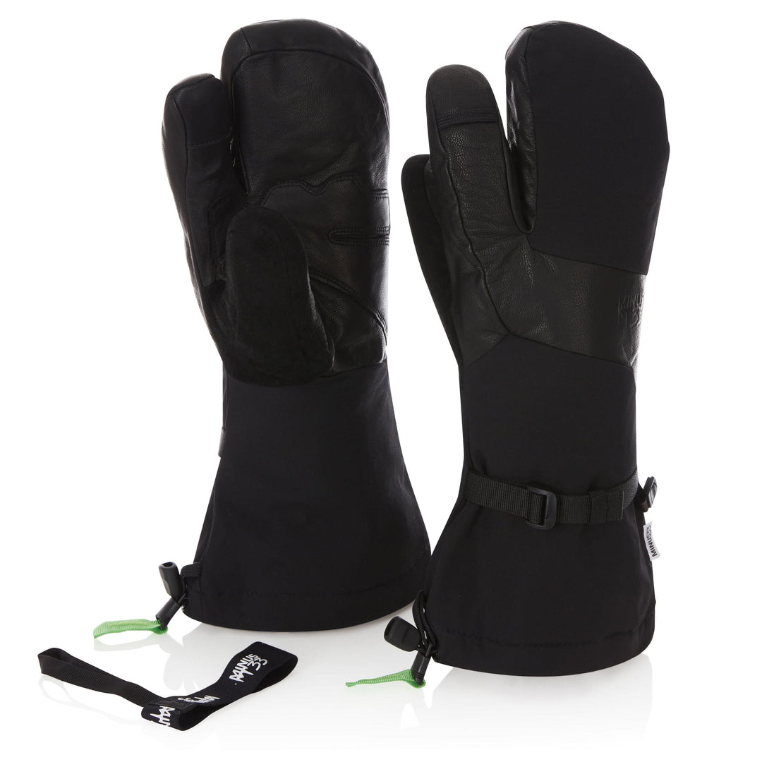 100 Percent Minus33 Merino Wool Trigger Mittens 3-Finger Ski